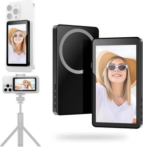 lot 3717 image: Bouvardia for Magnetic Vlog Selfie Monitor Screen, Zero-Lag Screen Sharing, 2000mAh Battery, Back Rear Camera Monitor with Bluetooth for Live Streaming and TikTok, Compatible with iPhone and Android