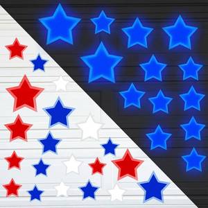 lot 3723 image: Fuutreo 29 Pcs Memorial Day Garage Door Decorations 35711 Inches Independence Day Star Shape Patriotic Decor Refrigerator Magnetic Stickers for 250 Aniversary 4th of July Party Home Car Dishwasher