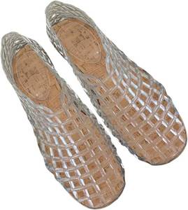lot 3728 image: Orgonite Jelly Mesh Ballet Flats for Women, Hollowed Jelly Slip On Ballerina Shoes, Round Toe Fishnet Flats, Mary Jane Flats SIZE 41