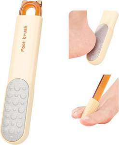 lot 3745 image: Foot Callus Remover, Foot File Callus Remover for Feet, Double Sided Foot Scrubber with Soft Silicone Brush (Yellow)
