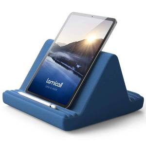 lot 7300 image: Lamicall Tablet Pillow Stand, Pillow Soft Pad for Lap - Tablet Holder Dock for Bed with 6 Viewing Angles, for iPad Pro 9.7, 10.5, 11, 12.9 Air Mini 4 3, Kindle, Galaxy Tab, E-Reader, Royal Blue - Retail $22
