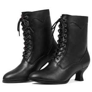 lot 7304 image: Erocalli Victorian Boots Witch Costume Renaissance Shoes Women Pirate Vintage Boot Witchy Clothes for Women - Retail $53