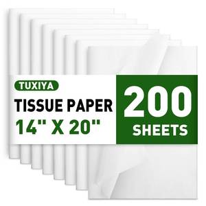 lot 7322 image: 200 Sheets White Tissue Paper, 14 X 20 Tissue Papers Bulk for Christmas Wedding Birthday Showers Valentines Day Flower Decoration, Tissue Paper for Gift Bags, Crafts, Packaging, Storage, Art - Retail $9