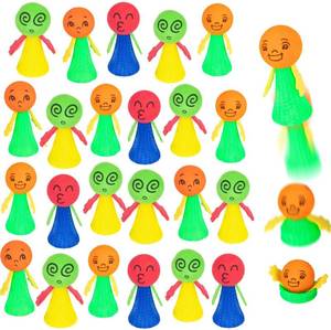 lot 7339 image: 24Pcs Jumping Spring Rockets Launchers Fidget Emoticon Popper Toys for Kids Party Favors,Valentine Day Gifts Birthday Return Gifts,Pinata Goodie Bag Stuffers,Treasure Box Classroom Rewards Prizes - Retail $16