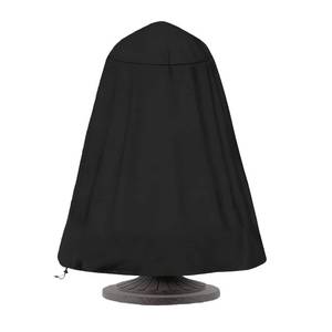 lot 7342 image: Fountain Cover 48 x 68, Heavy Duty Oxford Cloth Outdoor Fountain Protector with Adjustable Drawstring, Waterproof & Dustproof for GardenPatio Water Fountains & Statues, Winter Protection (Black) - Retail $25