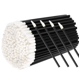 lot 7347 image: 200PCS Disposable Lip Applicators,Lipstick Applicator Wands Cosmetics lip brush Lip Gloss Applicators Esthetician Essentials,Lip Brush for Lipstick Beauty and Makeup Tool Set(black)