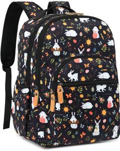 lot 7365 image: Leaper Water-resistant Cute Rabbit Laptop Backpack School Travel Bag Bunny Bookbags Satchel Black1 - Retail $34
