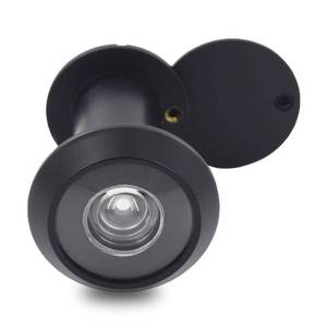 lot 7369 image: Door Viewer Peephole, Solid Brass 200-degree Door Viewer with Heavy Duty Rotating Privacy Cover for 1-38 to 2-16 Doors for Home Office Hotel (Black) - Retail $7