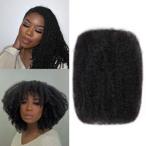lot 7397 image: Afro Kinkys Bulk Human Hair For Braiding Afro Kinky-Curly Human Hair Bulk For Mini Twist Hair 16Inchs 50gpack Bulk Human Braiding Hair For Micro Locs Extensions (1B, 16Inchs,50gpack) - Retail $40