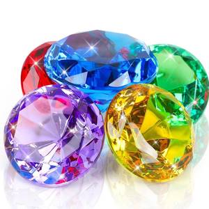 lot 7461 image: MARFOREVER Extra Large Diving Gem Pool Toys, 60MM Extra Big Diamond Colorful Pirate Treasure Diving Gems Huge Acrylic Diamond Pool Gems Set for Summer Swimming Party Favors Boys Girls Training Gifts - Retail $10