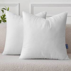 lot 7480 image: MIULEE Set of 2 Throw Pillow Inserts 18x18 Inches, Non-Woven Decorative Pillow Inserts for Living Room - Retail $16