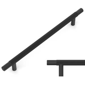 lot 7532 image: Amerdeco 9 Pack Matte Black Knurled Cabinet Pulls 7.5 Inch Hole Centers Kitchen Cabinet Handles Hardware Kitchen Handles for Cabinets Handles IH0006 - Retail $50