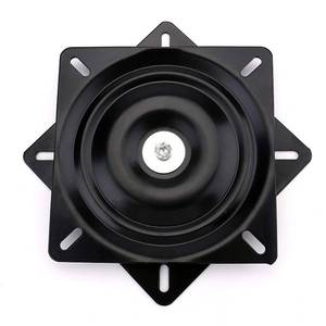 lot 7552 image: Fasmov 10 (245mm) Heavy Duty Bar Stool Swivel Replacement Seat Swivel Base Bar Stool Swivel Plate, Black - Retail $20