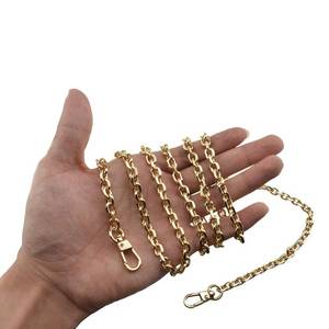 lot 7559 image: HAHIYO Mini Pochette Purse Chain Strap Thin Wide 6mm for LV Length 47.2 inches Thick 2mm Shiny Gold for Shoulder Cross Body Sling Handbag Wallet Clutch Comfortable Flat Metal Strap 1 Pack - Retail $10