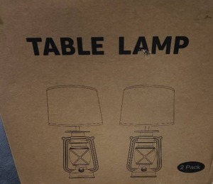 lot 7565 image: 18.72in 2pk LED Table Lamps Bronze