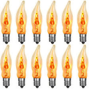 lot 7326 image: E12 Flame Effect Replacement Bulbs - Retail $15