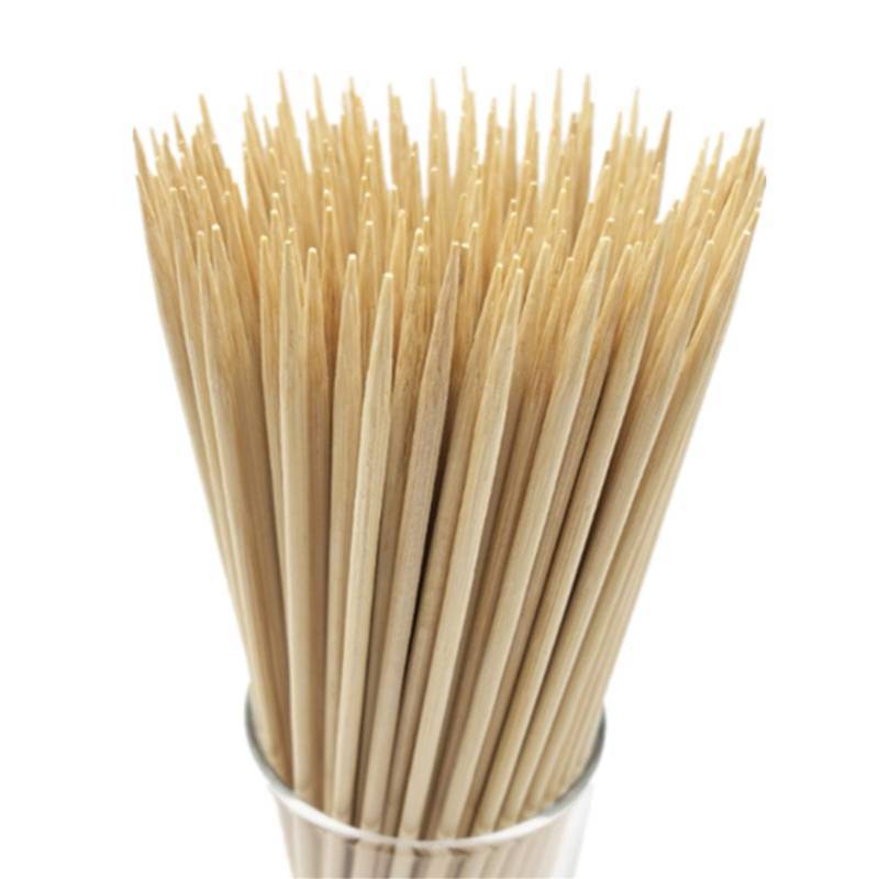 lot 44018 image: Natural Bamboo Skewers for BBQ Appetizer Fruit Cocktail Kabob Chocolate Fountain Grilling Barbecue Kitchen Crafting and Party.