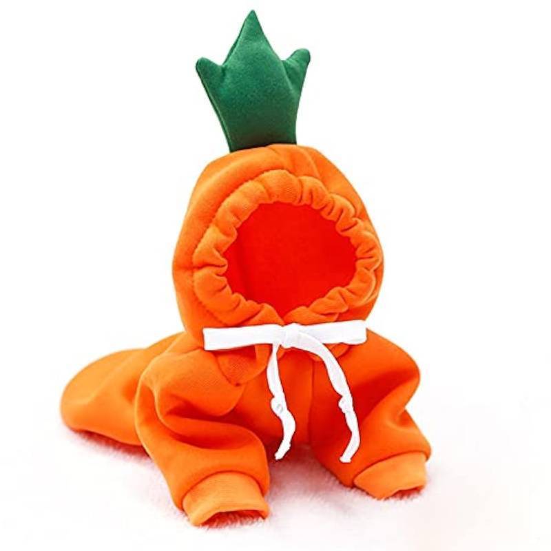 lot 34980 image: Warm Dog Winter Clothes Cute Fruit Dog Coat Hoodies Fleece Pet Dogs Costume Jacket for French Bulldog Chihuahua Ropa para Perro(Orange,XL) - Retail $10