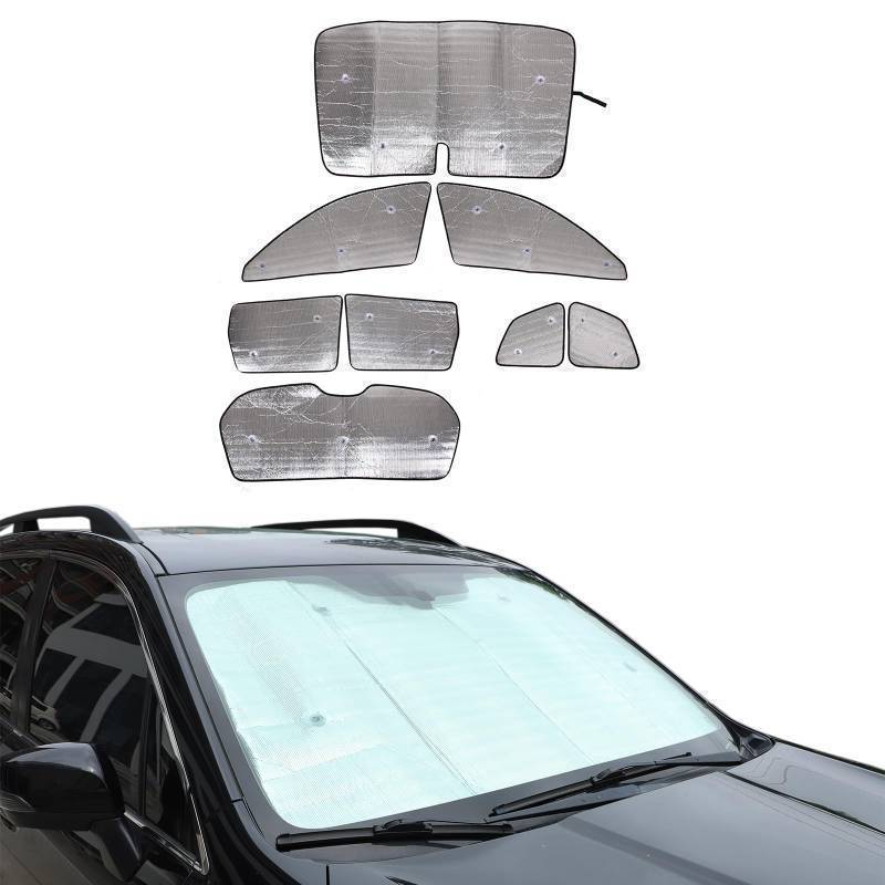 lot 24370 image: 8Pcs Full Car Sunshade Fit for Subaru Forester 2013-2018, Car Windshield Window Sun Shade Protector Cool-UV Ray Reflector Visor Shield Cover - Retail $65