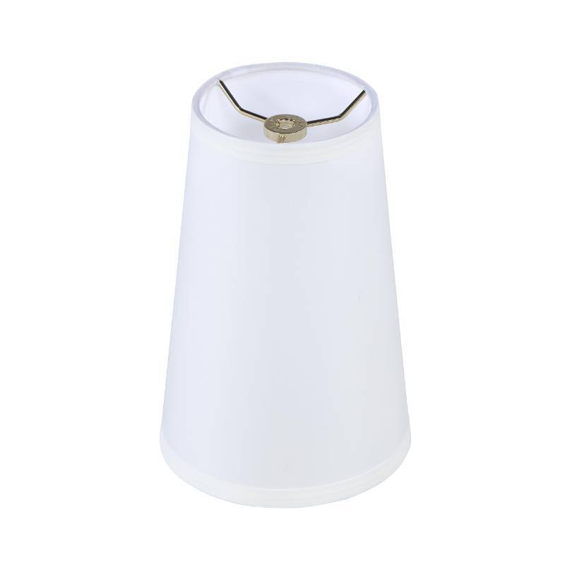 lot 14998 image: Aspen Creative 32164 Transitional Hardback Empire Shape Spider Fitter Lamp Shade in Off White, 4-14 Top x 6 Bottom x 9 Slant - Retail $26