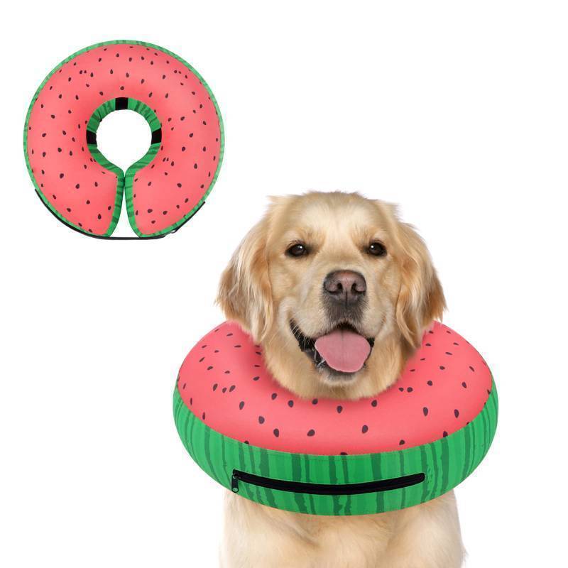 lot 71881 image: Inflatable Dog Cone Collar Alternative After Surgery, Dog Neck Donut Collar Recovery E Collar, Soft Pet Cone for Small Medium Large Dogs - Retail $21