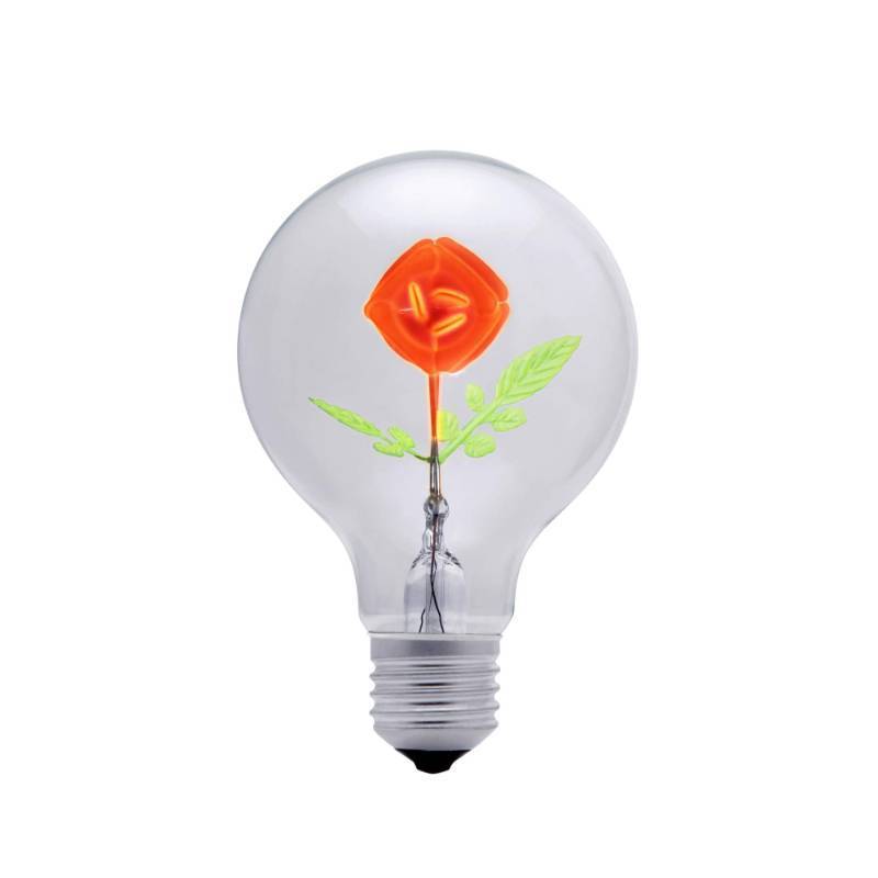 lot 15795 image: Peony Decorative Light Bulb - Edison Light Bulb, Antique Vintage Style Light, G80 Size, E26 Base, Non-Dimmable (3w110v)