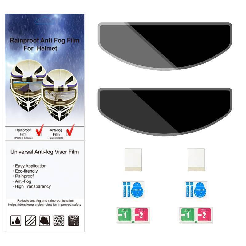 lot 15825 image: Universal Motorcycle Helmet Anti Fog Visor, Helmet Face Visor, Anti Fog, Anti-Glare, Motorcycle Helmet Shield, High Light Transmittance(2pack) - Retail $10