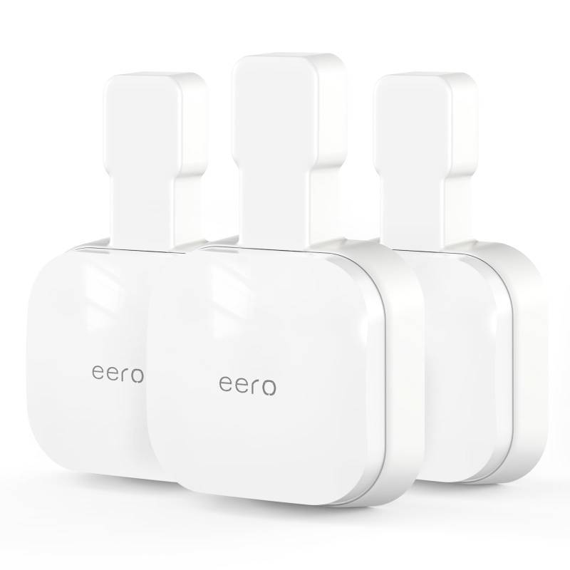 lot 25829 image: Outlet Wall Mount for eero 7, Stand Bracket Holder Compatible with eero 7 Dual-Band Mesh Wi-Fi 7 Router Extender, No Messy Wires, Space Saving(3 Pack) - Retail $26