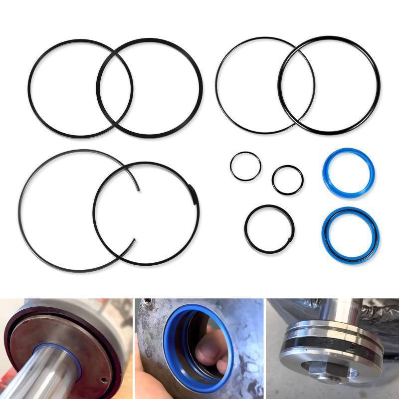 lot 25916 image: Replace for Hydraulic Log Splitter Cylinder Rebuild Seal Kit, Fit for 5.0 Bore x 2.0 Rod Cylinder (Pack of 11) - Retail $17