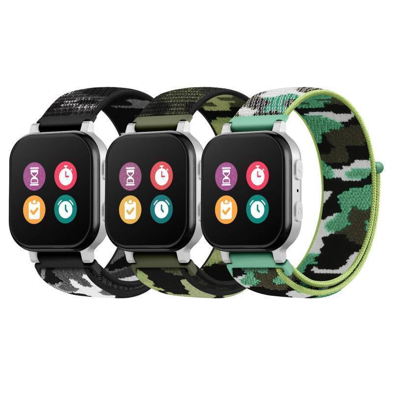 lot 35509 image: 3 Pack Kids Nylon Bands Compatible with Gizmo Watch 3 2 1Gabb Watch 3e 3 2 1Sync UP WatchCosmo Jr Track Watch, 20mm Hook & Loop Soft Breathable Velcro Watch Band for Boys & Girls - Retail $12