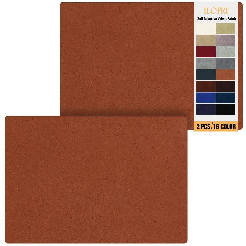 lot 35593 image: Fabric Couch Repair Patch Self Adhesive 8x11 inch 3PCS, Velvet Microfiber Flannel Sofa Repairing for Upholstery, Furniture, Loveseat, Car Seats, Office Chair, Cloth, Carpet - Light Brown - Retail $7