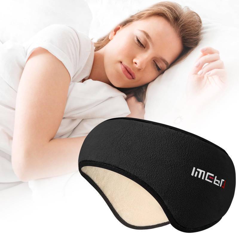 lot 35613 image: Sleep Mask & Earmuffs for Sleep - 2 in 1 Eye & Ear Mask, Comfortable & Soft for Side Sleepers (Black) - Retail $13