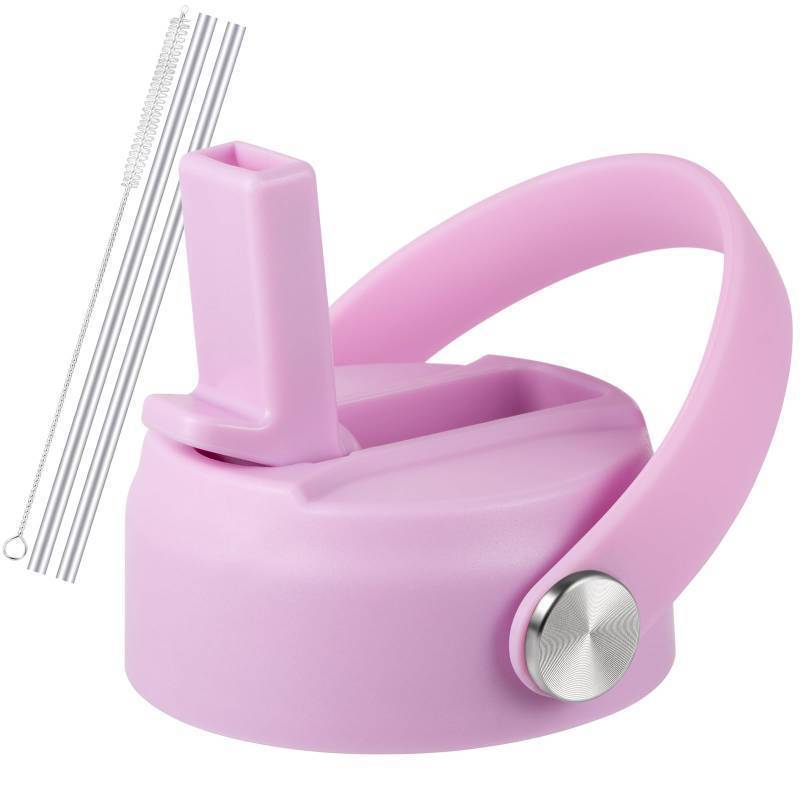 lot 55358 image: Straw Lid for Hydro Flask Wide Mouth 32 40 oz, Lids with Flexible Handle compatible with HydroFlask, Replacement Sports Flex Cap Wide Mouth Top - Retail $10