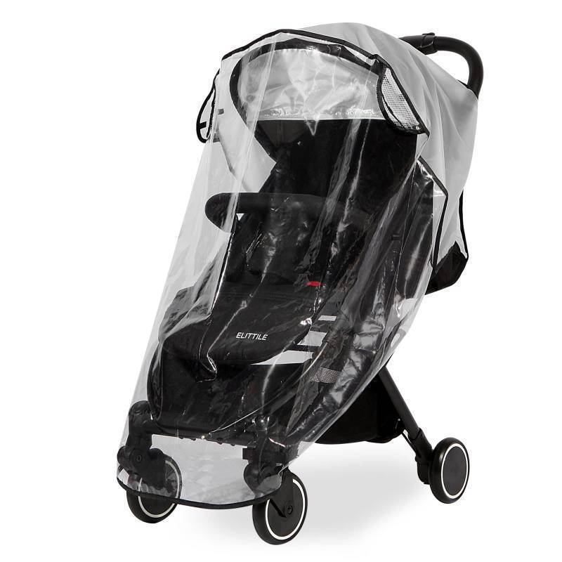 lot 55440 image: Clear Stroller Rain Cover, Universal Travel Weather Shield Breathable Baby Stroller Rain Cover for Windproof, Waterproof, Protect from Sun Dust Snow - Retail $10
