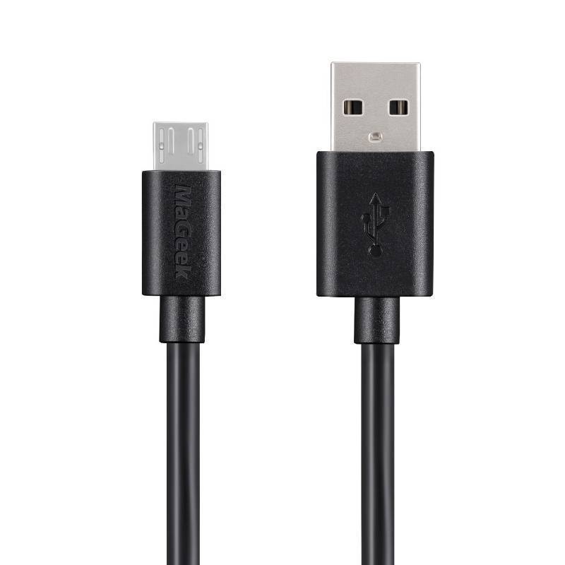 lot 55466 image: 10ft  3.0m Premium Extra Long Micro USB Cable High Speed USB 2.0 A Male to Micro B for Samsung, HTC, Sony, Motorola, LG, Google, Nokia and More (Black) - Retail $7
