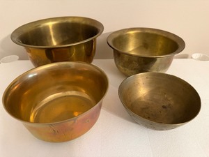 lot 157 image: Brass Bowls, 4 Varying Sizes