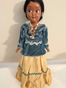 lot 166 image: Vintage Native American Doll, Made Into Bell