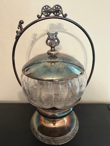 lot 174 image: Silver Plate Relish or Sugar DishNo Tongs