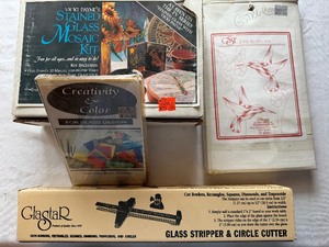 lot 197 image: Glass Stripper & Circle Cutter, Mosaic Kit and More
