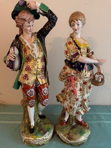 lot 205 image: Antique Statues, Approximately 21, Owner Note Says 1825 Derby Red Mark, Please See PicturesRead Description