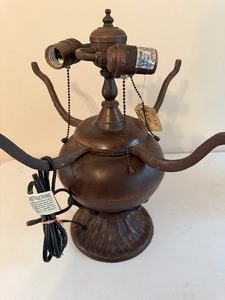 lot 226 image: Tiffany Style Metal Lamp Base