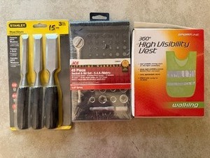 lot 296 image: Wood Chisels and SocketBit Set (both new)