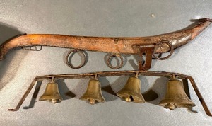 lot 304 image: Antique Yoke and Mountable Bells