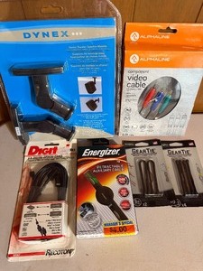 lot 311 image: Electronic Accessories - Speaker Mounts, VideoOpticalAuxiliary Cables, Rubber Twist Ties