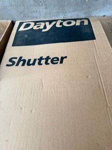 lot 605 image: Dayton Shutter Attic Fan Cover, New in Box