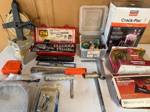 lot 614 image: Misc Tools and Home Improvement From Around the Garage, Crack-Pac Epoxy Kit