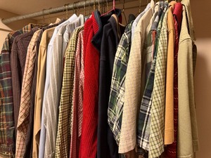 lot 381 image: Mens Clothing and a Laundry Basket