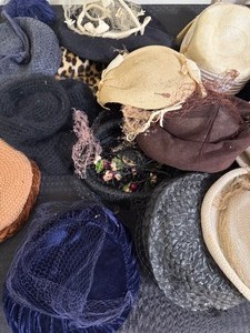lot 409 image: Vintage Hats, One Still Has Pin