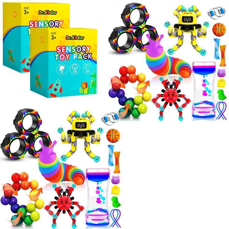 lot 2337 image: Easter Basket Stuffers for Kids, 30Pack Fidget Toys Bulk Adult Sensory Autism ADHD Autistic Figette Classroom Treasure Prize Box School Must Have Stress Anxiety for Age 5-7 8-12 Valentines Day Gifts