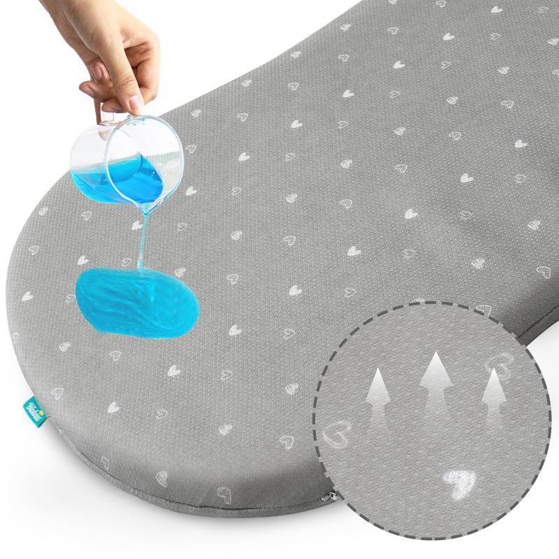 lot 3630 image: Bassinet Mattress Pad 18 x 30, Compatible with Halo Bassinest Swivel, Flex, Glide, Premiere & Luxe Series Sleeper, Waterproof Breathable Soft Baby Foam with Removable Zippered Cover, Grey - Retail $27